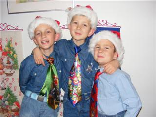 The boys in Christmass dress