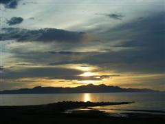 Sunset over the Salt Lake