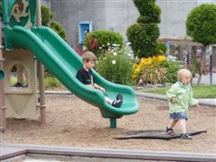 Ruben and Pernille playing