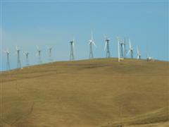 Wind turbines in California